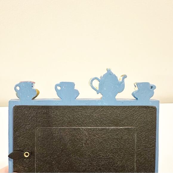 Vintage Tea Time Cups Feminine Cottage Girlie Artsy Bows 3.5 x 5" Picture Frame - Picture 5 of 5